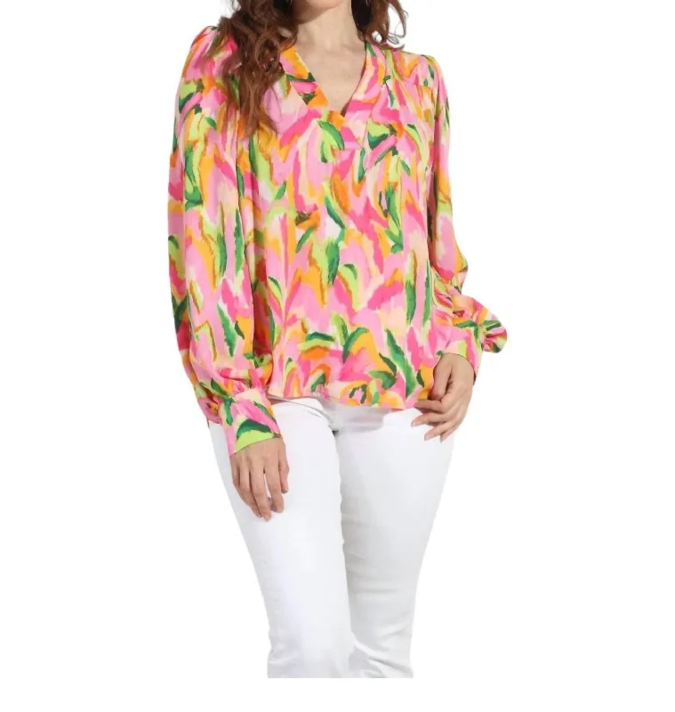 V-Neck Politan Blouse In Gloria